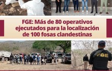 FGE: Más de 80 operativos ejecutados para la localización de 100 fosas clandestinas